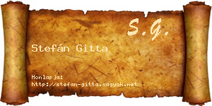 Stefán Gitta névjegykártya